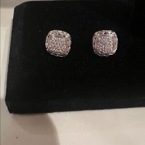 John Hardy Silver Square Earrings